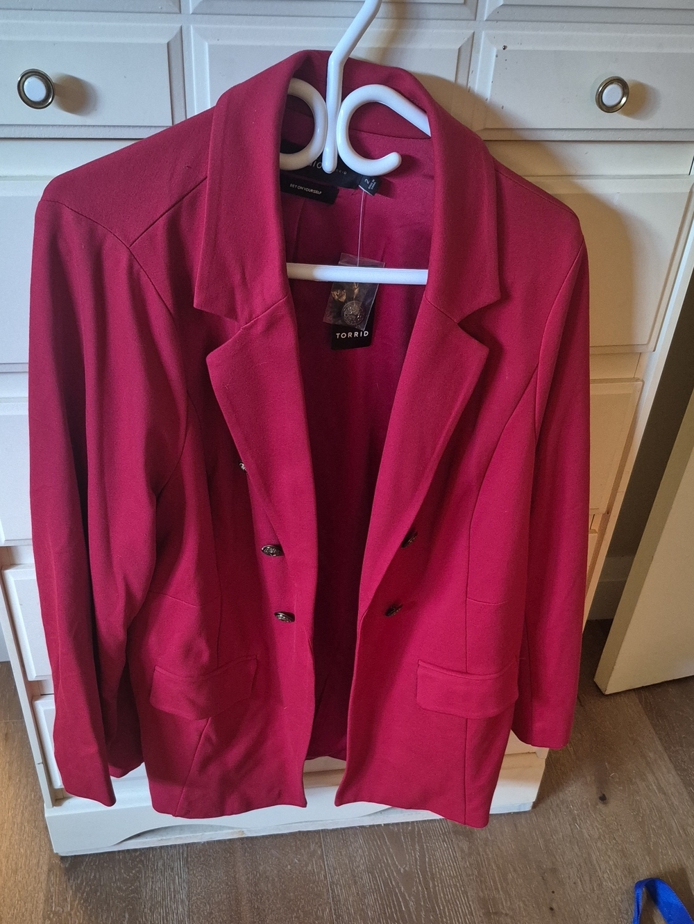 torrid Red Double-Breasted Blazer